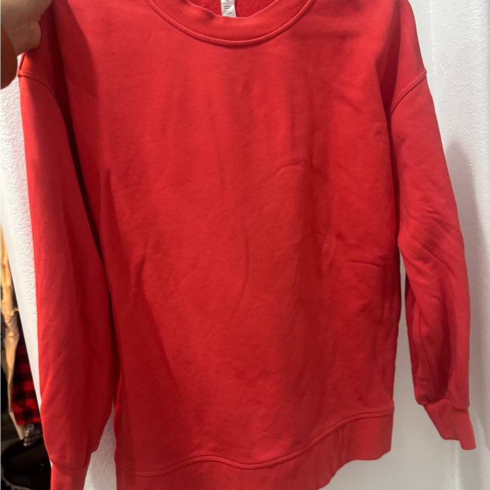 Lululemon Athletica Red Crewneck Sweater